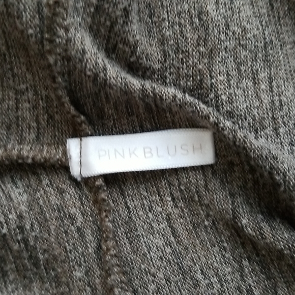 (S) Pink Blush Heathered Long Open Hooded Cardigan Cheetah Pockets Cozy Comfy - Picture 4 of 8